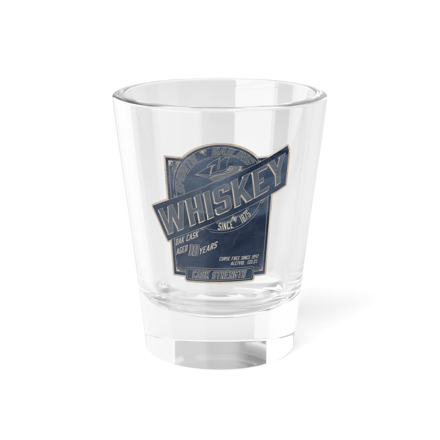 Copy of Smooth Sailin' Whiskey Steel Logo Shot Glass