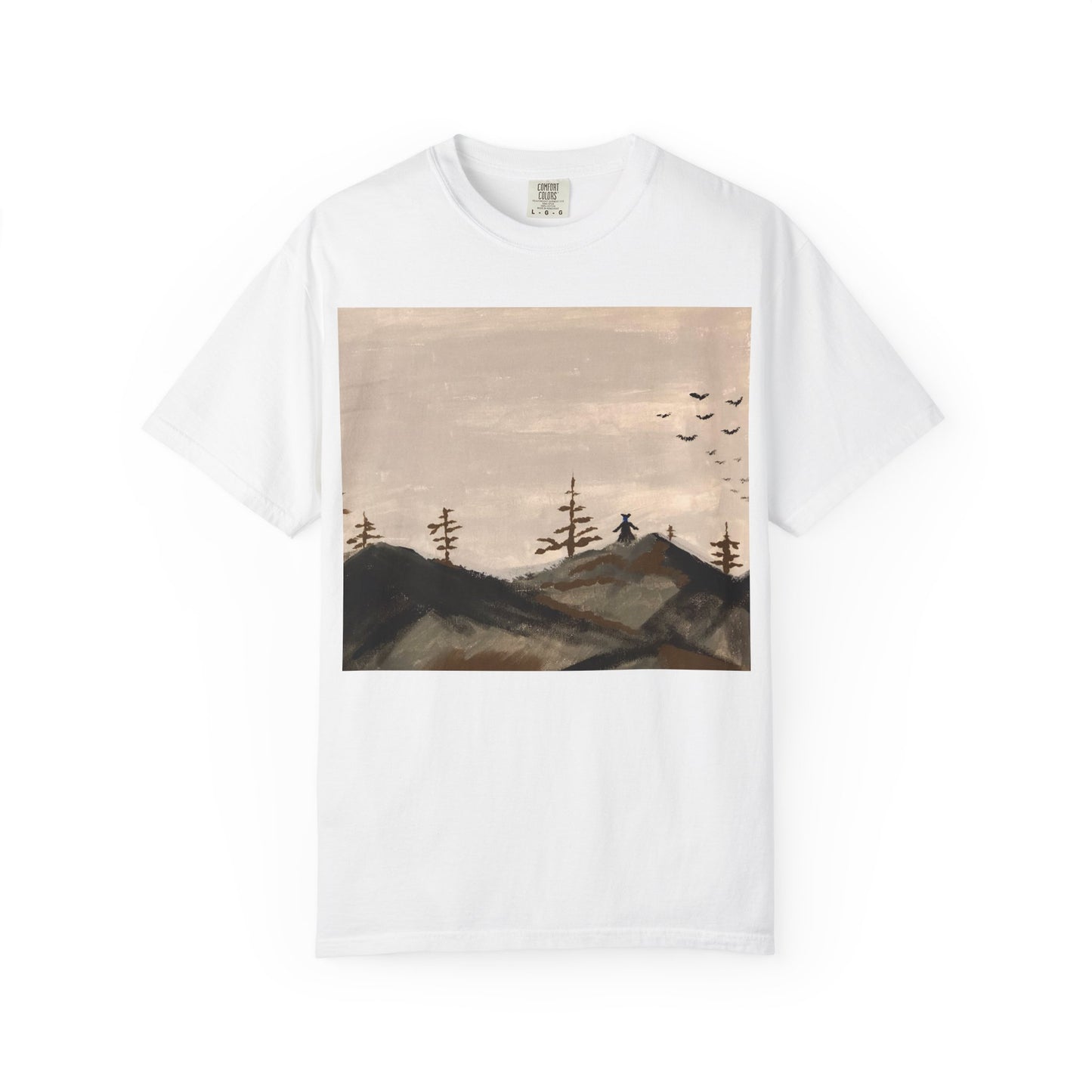 Nature-Inspired Garment-Dyed T-Shirt | Unisex Mountain Tee, Casual Wear, Eco-Friendly Gift, Outdoor Adventure, Everyday Comfort