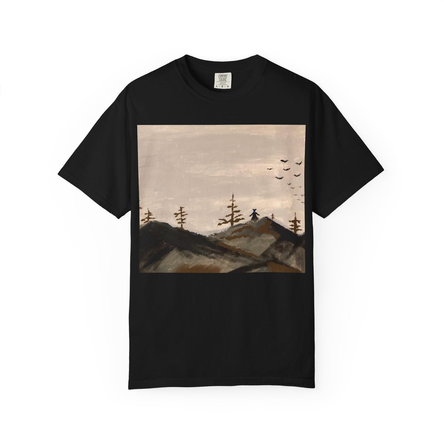 Nature-Inspired Garment-Dyed T-Shirt | Unisex Mountain Tee, Casual Wear, Eco-Friendly Gift, Outdoor Adventure, Everyday Comfort