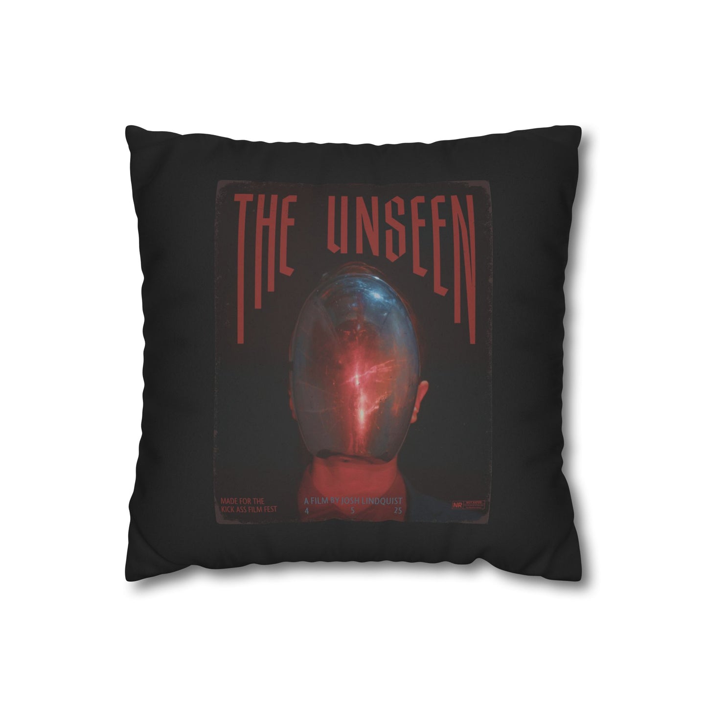 The Unseen Faux Suede Pillowcase | Sci-Fi Decor, Retro Home Accessory, Unique Gift, Couch Cushion, Bedroom Style