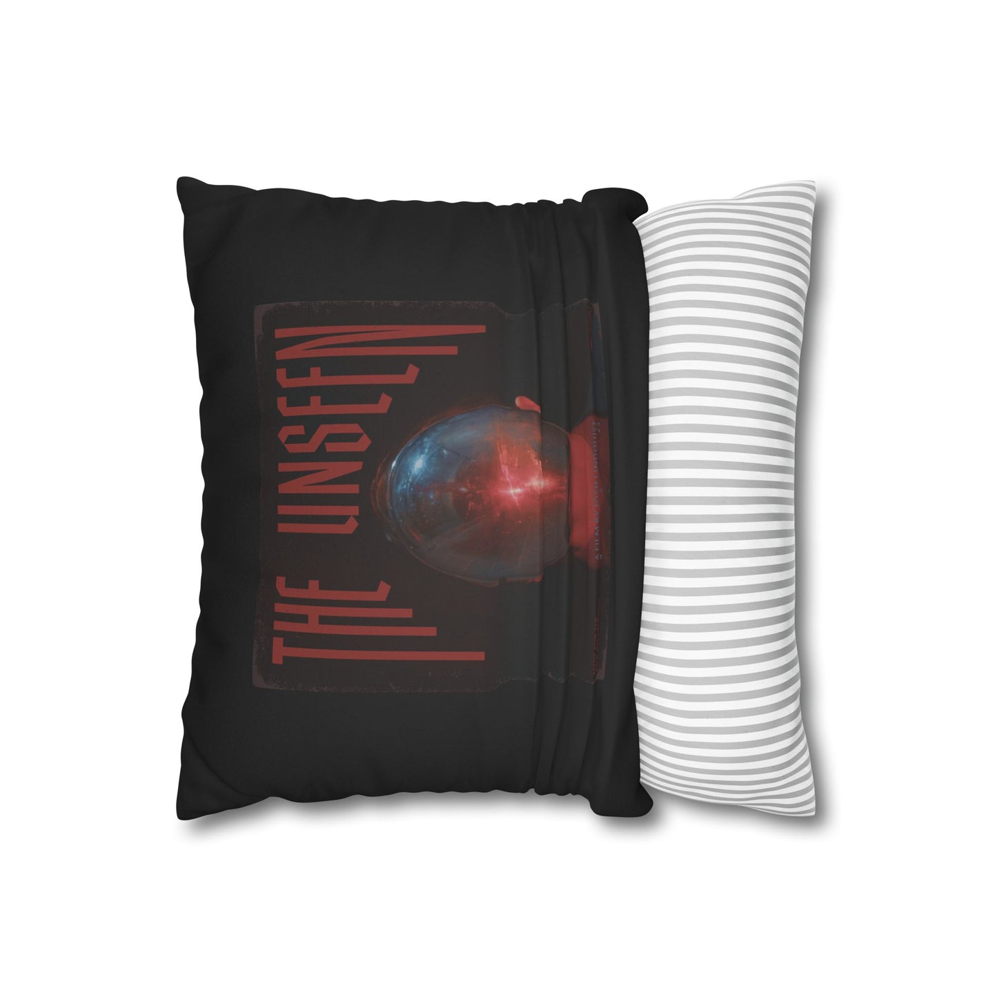 The Unseen Faux Suede Pillowcase | Sci-Fi Decor, Retro Home Accessory, Unique Gift, Couch Cushion, Bedroom Style